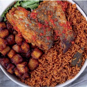 JOLLOF RICE + PLANTAIN